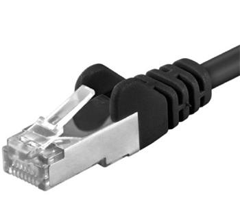 Premiumcord Patch kabel CAT6a S-FTP, RJ45-RJ45, AWG 26/7 0,25m černá (sp6asftp002C)