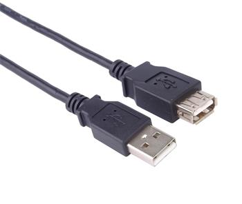 PremiumCord USB 2.0 kabel prodlužovací, A-A, 5m černá (kupaa5bk)
