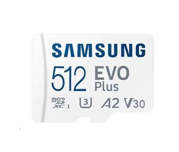 Samsung EVO Plus/micro SDXC/512GB/160MBps/UHS-I U3 / Class 10/+ Adaptér (MB-MC512SA/EU)