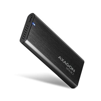 Axagon EEM2-SBC Superspeed+ USB-C - M.2 SATA SSD, externí kovový box pro M.2 SATA SSD disky, bezšroubkový (EEM2-SBC)