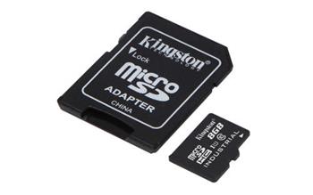KINGSTON 8GB microSDHC Industrial C10 A1 pSLC Card + SD Adapter (SDCIT2/8GB)