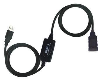 PremiumCord USB 2.0 kabel, prodlužující A-A samec/samice 10m, aktivní (KU2REP10)