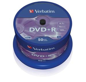 DVD+R médium Verbatim 16x 4,7GB, 50ks, Spindle (43550)