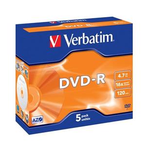 VERBATIM DVD-R (5-pack)Jewel/16x/4.7GB (43519)