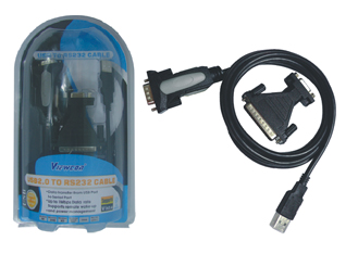 Redukce USB na sériový port 9-pin, kabel 1.5m (WN8BE)