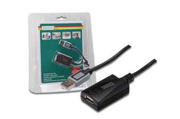 Digitus USB 2.0 aktivní prodlužovací kabel 5m , Blister (DA-70130-4)