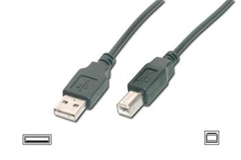 Digitus USB kabel A/samec na B/samec, 2x stíněný, černý, 3m (AK-300102-030-S)