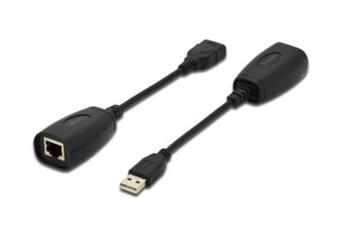 DIGITUS USB Extender, USB 1.1, prez Cat 5, 5e nebo Cat 6 UTP kabel, až 45 m / 150 ft (DA-70139-2)