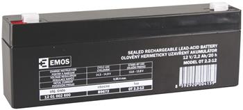 Emos baterie SLA 12V / 2.2 Ah, Faston 4.8 (187) (1201002600)