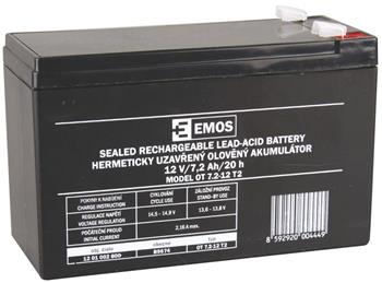 Emos baterie SLA 12V / 7.2 Ah, Faston 6.3 (250) (1201002800)