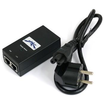 Ubiquiti POE-48, Gigabit PoE adapter 48V/0,5A (24W), pro UAP-PRO, RocketM5-Ti, včetně napájecího kabelu (POE-48-24W-G)