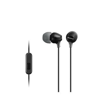 SONY MDR-EX15AP - Sluchátka do uší s mikrofonem - Black (MDREX15APB.CE7)
