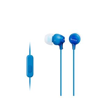 SONY MDR-EX15AP - Sluchátka do uší s mikrofonem - Blue (MDREX15APLI.CE7)