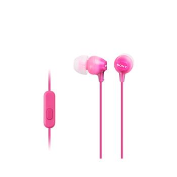 SONY MDR-EX15AP - Sluchátka do uší s mikrofonem - Pink (MDREX15APPI.CE7)