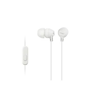 SONY MDR-EX15AP - Sluchátka do uší s mikrofonem - White (MDREX15APW.CE7)