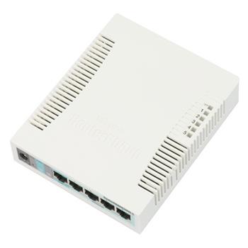 MikroTik RB260GSP, 5-port Gigabit smart switch with SFP cage, SwOS, plastic case, PSU, POE-OUT (RB260GSP)