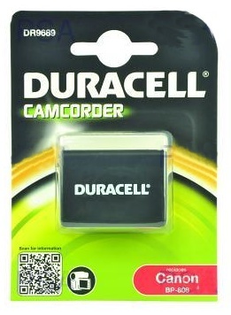 DURACELL Baterie - DR9689 pro Canon BP-808, černá, 850 mAh, 7.4V (DR9689)