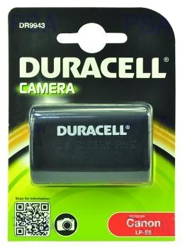 DURACELL Baterie - DR9943 pro Canon LP-E6, černá, 1400 mAh, 7.4V (DR9943)