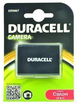DURACELL Baterie - DR9967 pro Canon LP-E10, černá/bílá, 1020 mAh, 7.4 V (DR9967)
