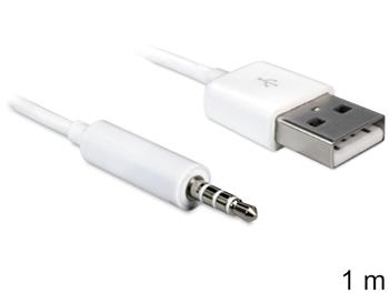 Delock Cable USB-A samec > Stereo jack 3.5 mm samec 4 pin IPod Shuffle 1 m (83182)