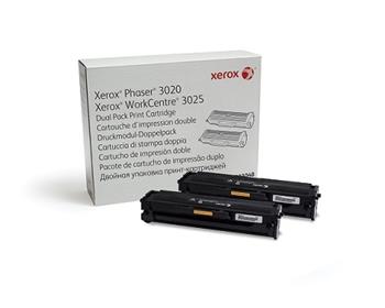 Xerox Toner Black pro Phaser 3020, WorkCentre 3025 dualpack (2x 1.500 str.) (106R03048)
