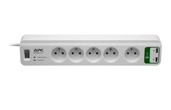 APC Essential SurgeArrest 5 outlets with 5V, 2.4A 2 port USB Charger 230V Czech (PM5U-FR)