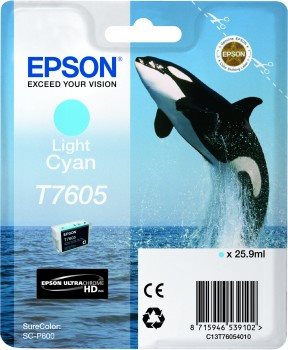 EPSON cartridge T7605 Light Cyan (kosatka) (C13T76054010)