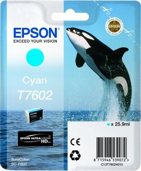 EPSON cartridge T7602 Cyan (kosatka) (C13T76024010)