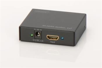 Digitus 4K HDMI Rozbočovač 1x2,, podporuje audio, DSD audio, HD Audio, černý (DS-46304)