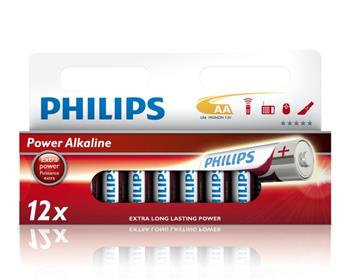 Philips baterie AA Power Alkaline - 12ks (LR6P12W/10)
