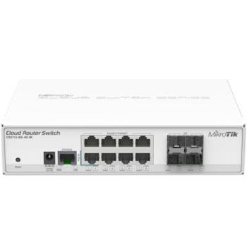 MikroTik RouterBOARD CRS112-8G-4S-IN with QCA8511, 128MB, 8xGLAN, 4xSFP, OS L5, desktop case, PSU (CRS112-8G-4S-IN)