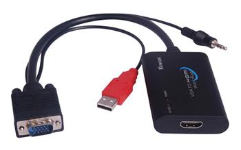 PremiumCord VGA+audio elektronický konvertor na rozhraní HDMI (khcon-04)