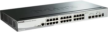 D-Link DGS-1510-28X 28-Port Gigabit Stackable Smart Managed Switch including 4 10G SFP+ ports (smart fans) (DGS-1510-28X)
