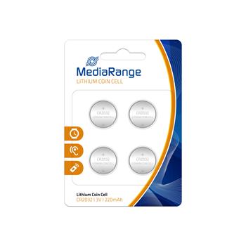 MediaRange Premium baterie Coin Cells, CR2032 3V Lithium 4ks (MRBAT132)