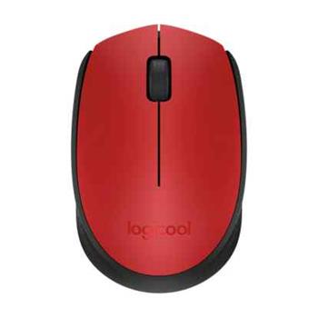 Logitech myš Wireless Mouse M171, optická, 2 tlačítka, červená, 1000dpi (910-004641)