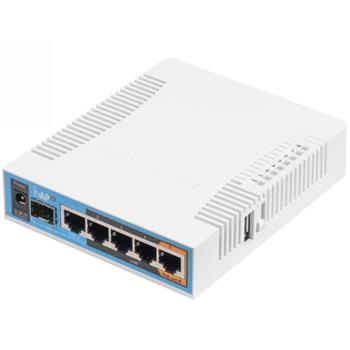 MikroTik RB962UiGS-5HacT2HnT, hAP ac, 5x LAN, 2.4+5Ghz, 802.11b/g/n/ac, ROSL4, USB, 1x SFP (RB962UiGS-5HacT2HnT)