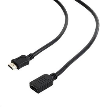 GEMBIRD Kabel HDMI-HDMI 3m, 1.4, M/F stíněný, zlacené kontakty, prodlužovací, černý (KAB051I4B)