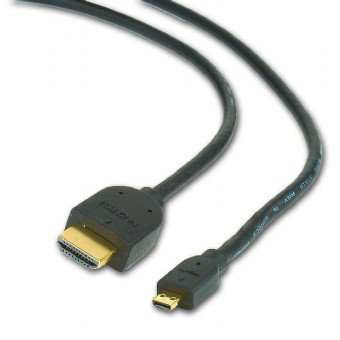 GEMBIRD Kabel HDMI-HDMI micro 1,8m, 1.3, M/M stíněný, zlacené kontakty, černý (KAB051I38)