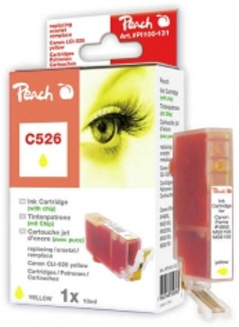 PEACH kompatibilní cartridge Canon CLI-526Y, Yellow, 10 ml (PI100-131)