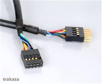AKASA - USB kabel - 40 cm - prodlužovací interní (EXUSBI-40)