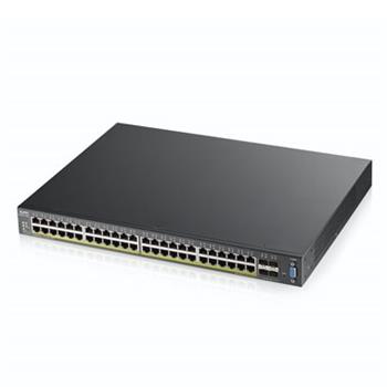Zyxel XGS2210-52HP, 52-port Managed Layer2+ Gigabit Ethernet switch, 48x Gigabit metal + 4x 10GbE SFP+ ports, PoE 802.3 (XGS2210-52HP-EU0101F)