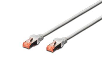 Digitus Patch Cable, S-FTP, CAT 6, AWG 27/7, LSOH, Měď, šedý 0,5m (DK-1644-005)