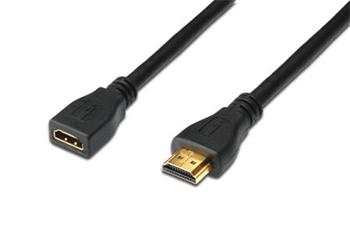 Digitus HDMI High Speed s Ethernetem prodlužovací kabel, typ A, M / F, 3,0 m, HDMI 1.4, UL, bl, zlacené kontakty (AK-330201-030-S)