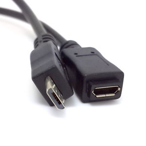 PremiumCord Kabel prodlužovací micro USB 2.0 male-female, černý 2m (ku2me2f)