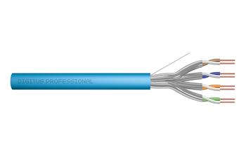 DIGITUS Instalační kabel CAT 6A U-FTP, 500 MHz Eca (EN 50575), AWG 23/1, papírová krabička 100 m, simplex, barva modrá (DK-1623-A-VH-1)