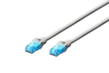 Digitus Ecoline Patch kabel, UTP, CAT 5e, AWG 26/7, šedý 0,25m, 1ks (DK-1512-0025)