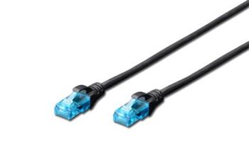 Digitus Ecoline Patch kabel, UTP, CAT 5e, AWG 26/7, černý 3m, 1ks (DK-1512-030/BL)