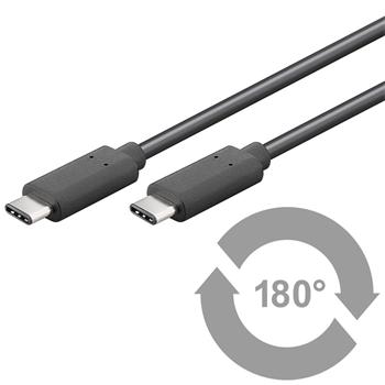 PremiumCord Kabel USB 3.1 konektor C/male - USB 3.1 konektor C/male, 1m (ku31cc1bk)