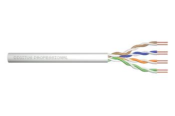 Digitus Instalační kabel CAT 5e U-UTP, 100 MHz Eca (PVC), AWG 24/1, papírová krabička 100 m, simplex, barva šedá (DK-1511-V-1-1)