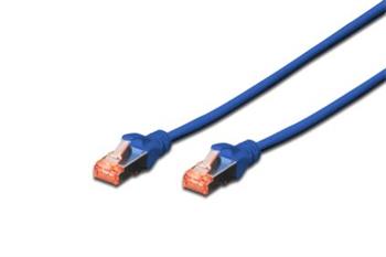 Digitus CAT 6 S-FTP patch kabel, LSOH, Cu, AWG 27/7, délka 0,25 m, barva modrá (DK-1644-0025/B)